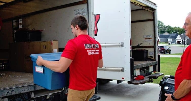 The Trunk 'N Junk Teak Loading A Truck
